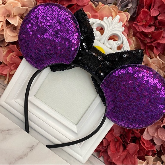 Minnie Mouse Ursula Little Mermaid Headband & Bow - Picture 10 of 12